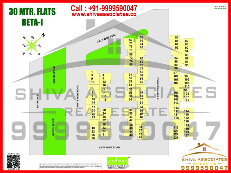 Map of Residentials and Industrials Plots in BETA Greater Noida