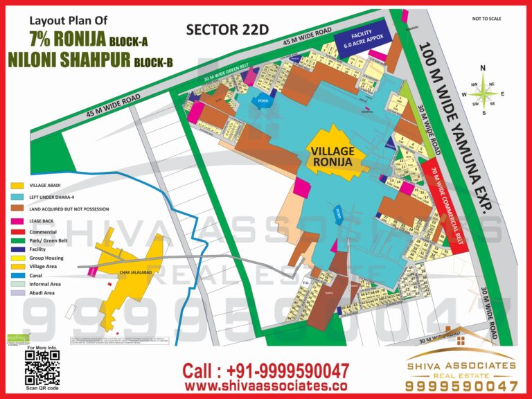 Map of 7% residentials plots in village NIloni shahpur