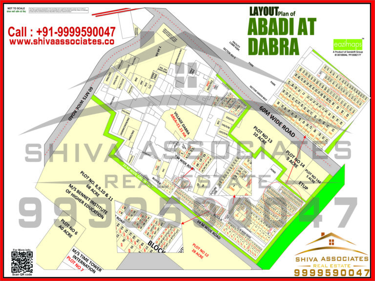 Map of Residentials and Industrials Plots in VILLAGE DABRA Greater Noida
