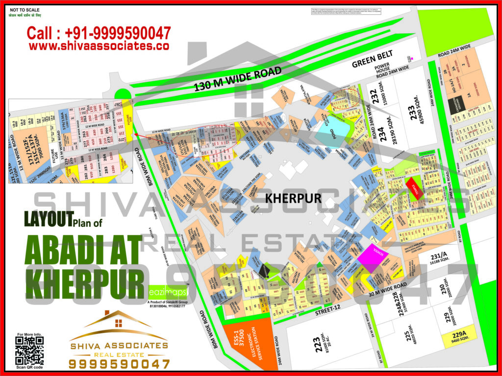 Map of Residentials and Industrials Plots in VILLAGE KHERPUR Greater Noida