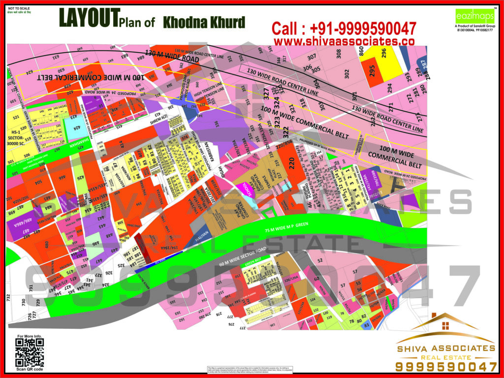 Map of Residentials and Industrials Plots in VILLAGE KHODNA KHURD Greater Noida