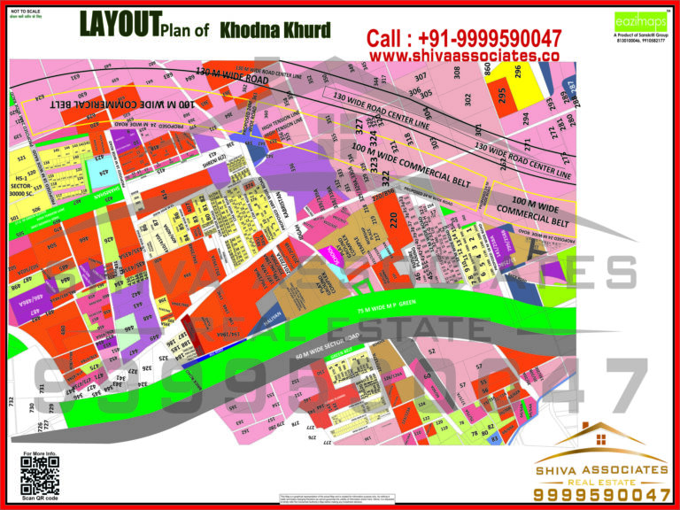 Map of Residentials and Industrials Plots in VILLAGE KHODNA KHURD Greater Noida