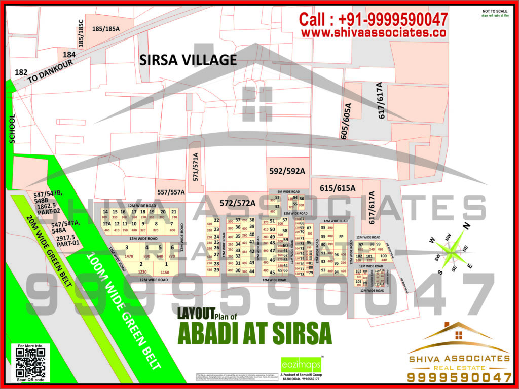 Map of Residentials and Industrials Plots in VILLAGE SIRSA Greater Noida