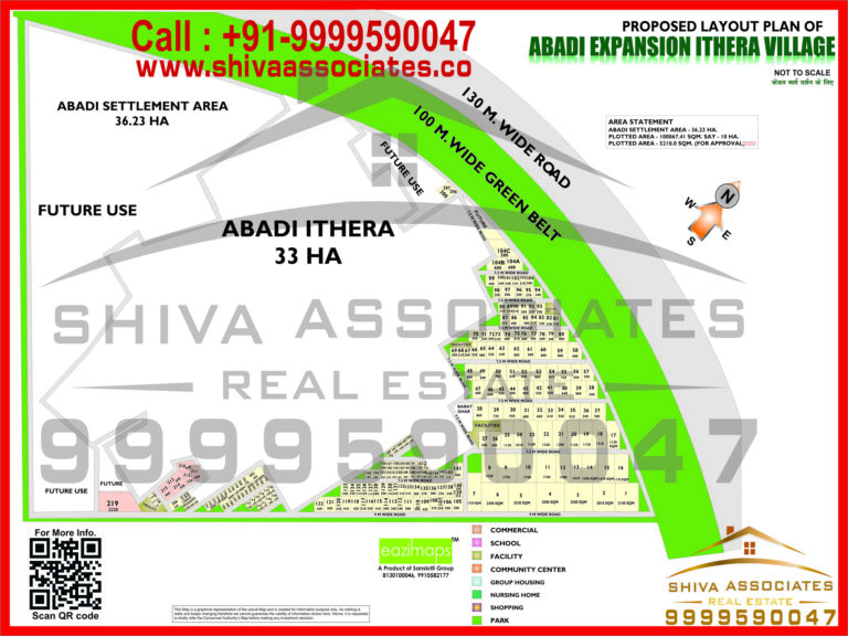 Map of Residentials and Industrials Plots in VILLAGE ITHERA Greater Noida