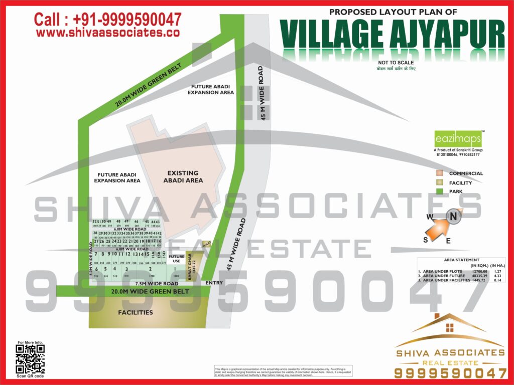 Map of Residentials and Industrials Plots in ajyapur Greater Noida