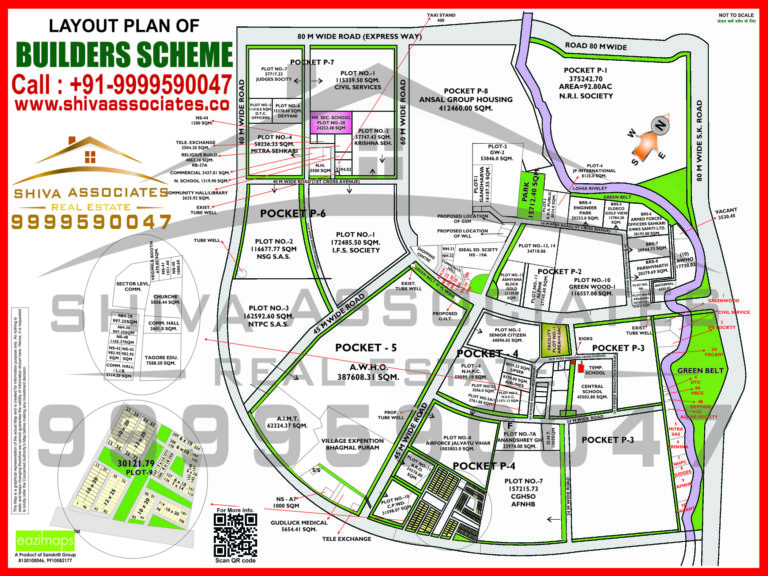Map of Residentials and Industrials Plots in BUILDERS SCHEME Greater Noida