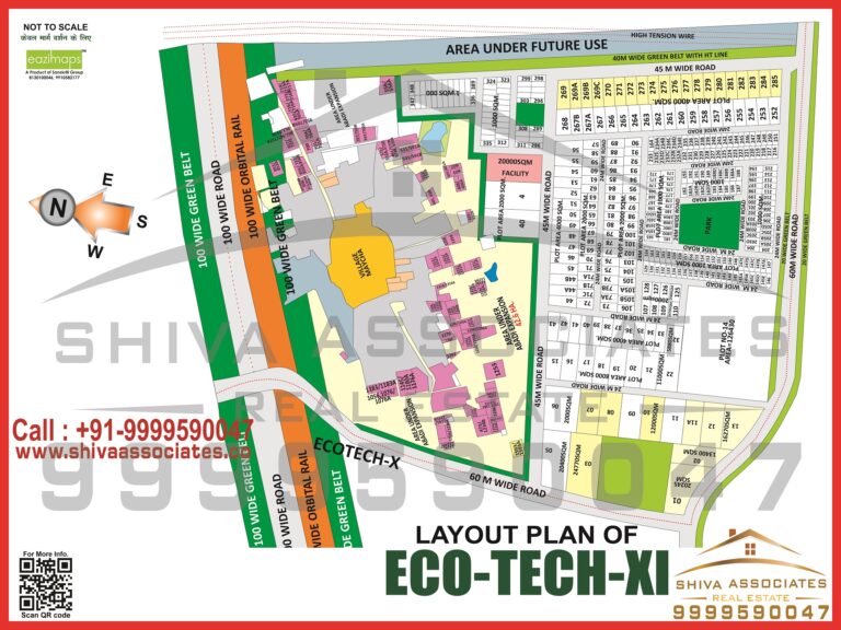 Map of Residentials and Industrials Plots in Sector ECOTECH Greater Noida