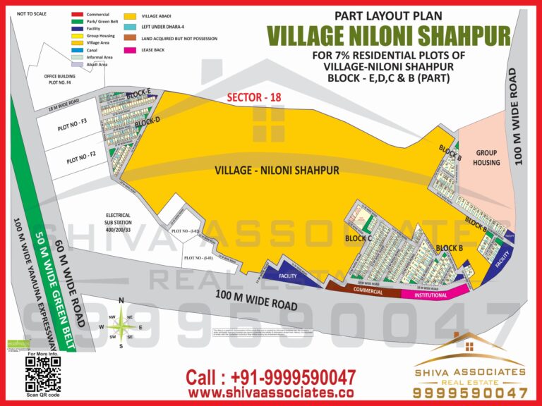 Map of 7% residentials plots in village niloni shahpur