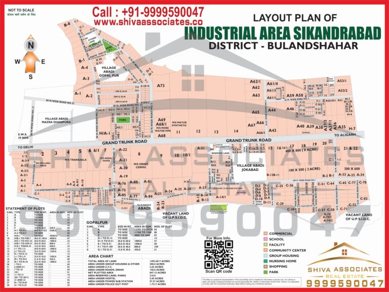 Map of Residentials and Industrials Plots in SIKANDRABAD BULANDSHAHR Greater Noida