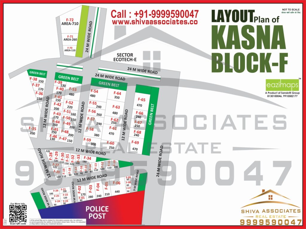Map of Residentials and Industrials Plots in KASNA Greater Noida
