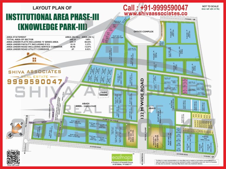Map of Residentials and Industrials Plots in Sector KP Greater Noida