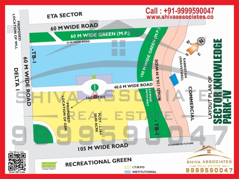 Map of Residentials and Industrials Plots in Sector KP Greater Noida