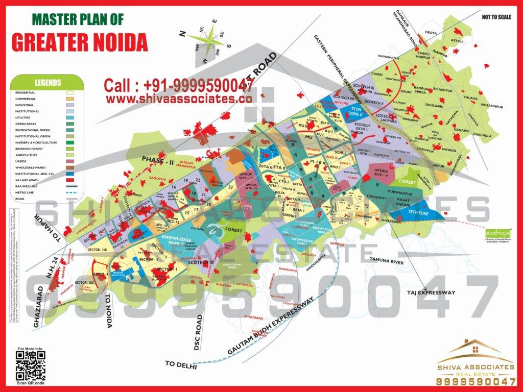 Map of Residentials and Industrials Plots in Greater Noida