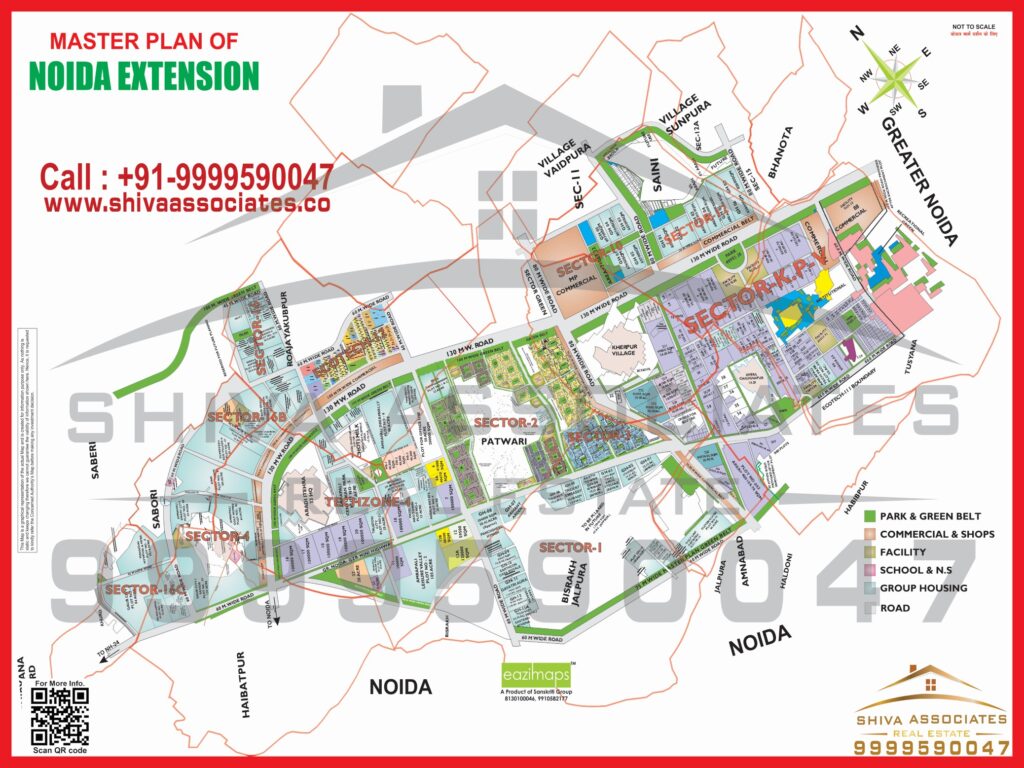 Map of Residentials and Industrials Plots in Greater Noida
