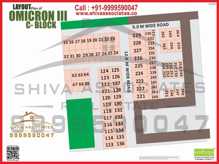 Map of Residentials and Industrials Plots in Omicron Greater Noida