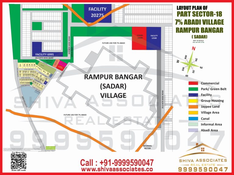 Maps of 7% abadi village rampur bangar, sector 18