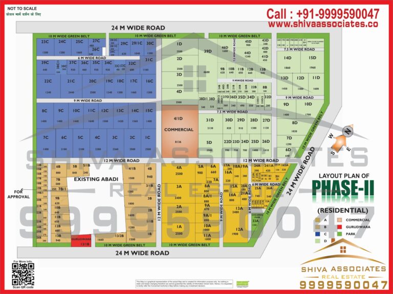 Map of Residentials and Industrials Plots in Phase-II Greater Noida
