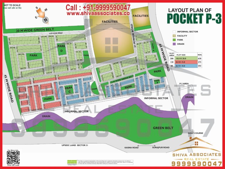 Map of Residentials and Industrials Plots in Pocket-P3 Greater Noida