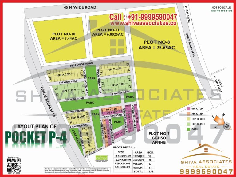Map of Residentials and Industrials Plots in Pocket P4 Greater Noida