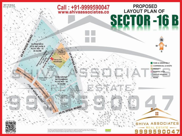 Map of Residentials and Industrials Plots in Sector XU Greater Noida