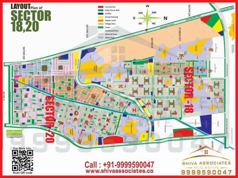 Maps of residentials and industrials plots in Sector -18 and 20 Yamuna Expressway