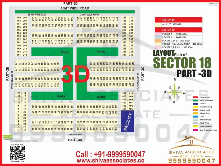 Maps of residentials and industrials plots in Sector -18 Part 3d Yamuna Expressway