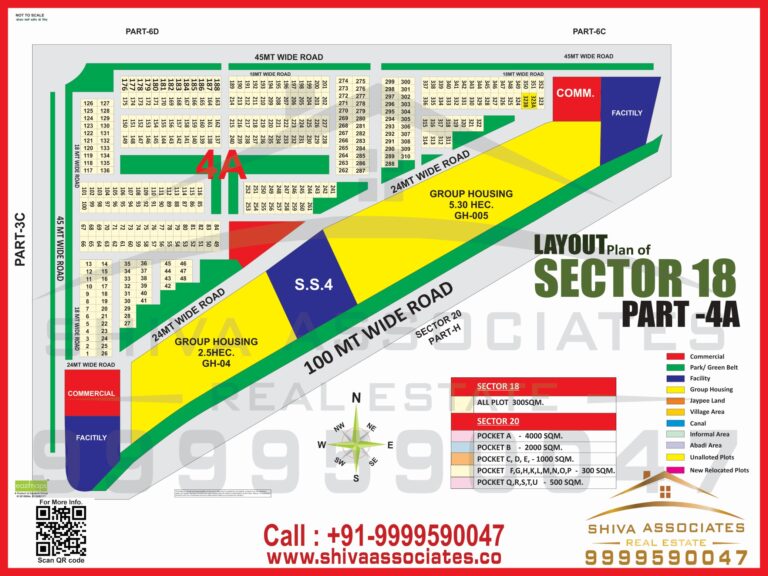 Maps of residentials and industrials plots in Sector -18 Part 4A Yamuna Expressway