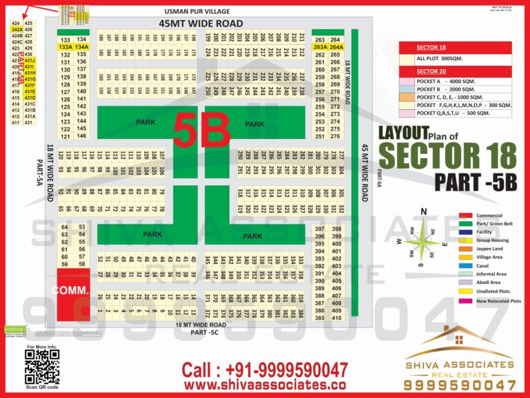 Maps of residentials and industrials plots in Sector -18 Part 5B Yamuna Expressway