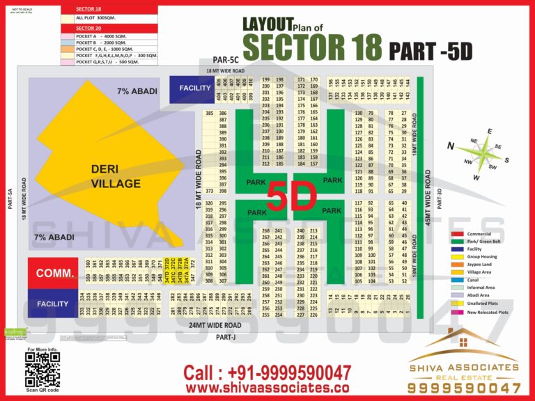 Maps of residentials and industrials plots in Sector -18 Pat 5D Yamuna Expressway