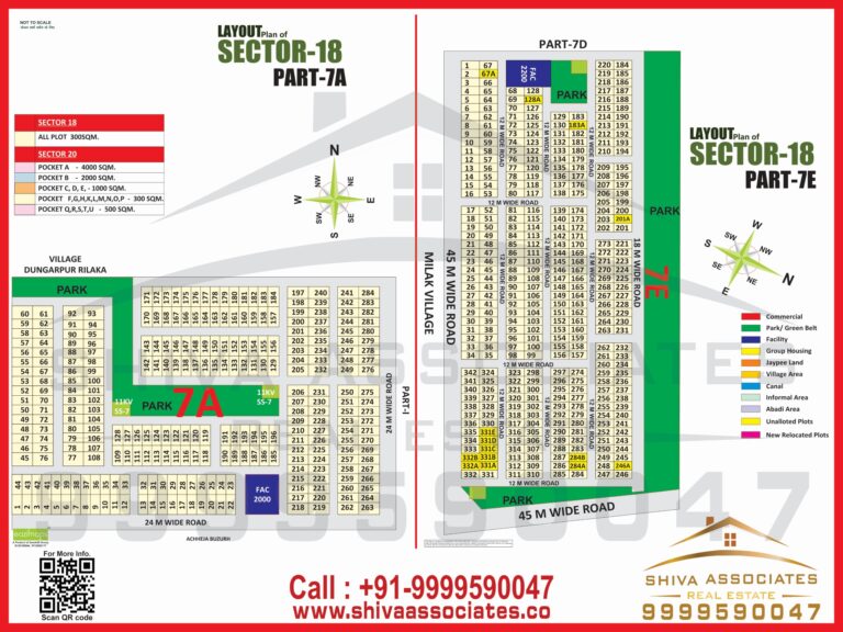 Maps of residentials and industrials plots in Sector -18 Yamuna Expressway
