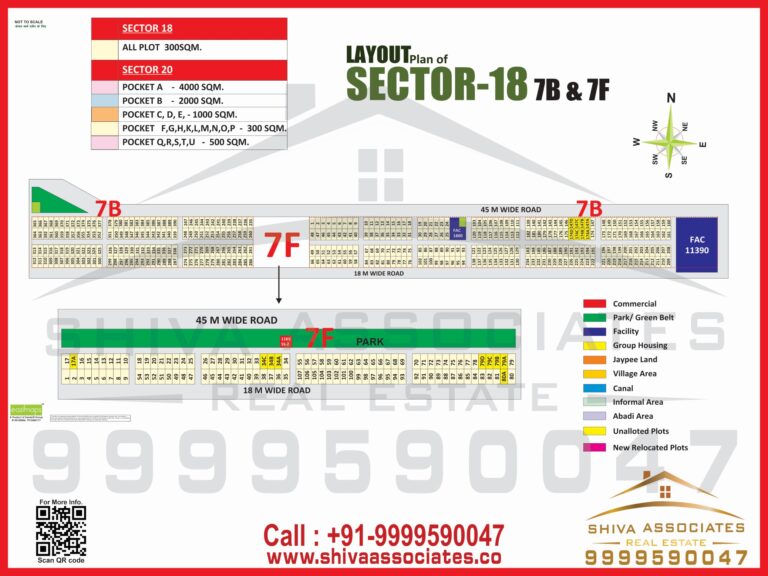 Maps of residentials and industrials plots in Sector -18 Part 7B&7F Yamuna Expressway