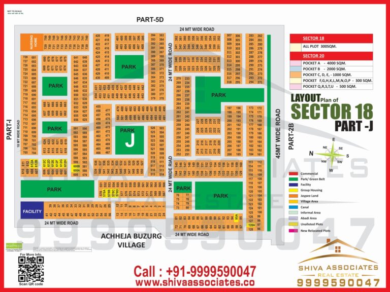Maps of residentials and industrials plots in Sector -18 Part j Yamuna Expressway