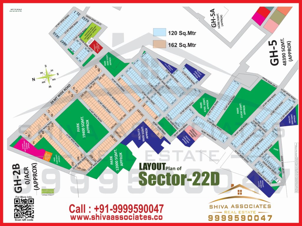 Maps of residentials and industrials plots in Sector 22D in greater noida and yamuna expressway