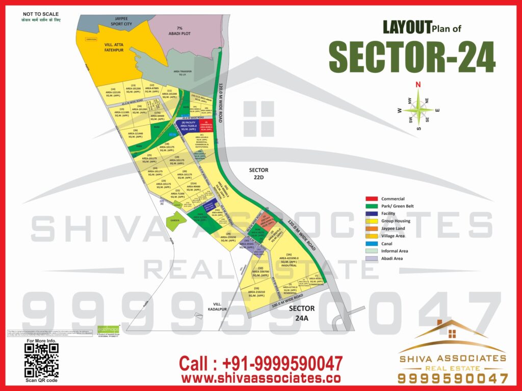 Maps of residentials and industrials plots in Sector -24 in noida and greater noida