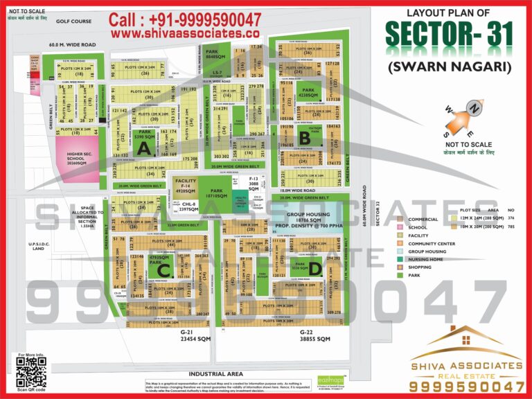 Map of Residentials and Industrials Plots in Sector 31 swarn nagri Greater Noida