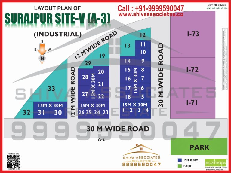 Map of Residentials and Industrials Plots in Suraj Pur site Greater Noida