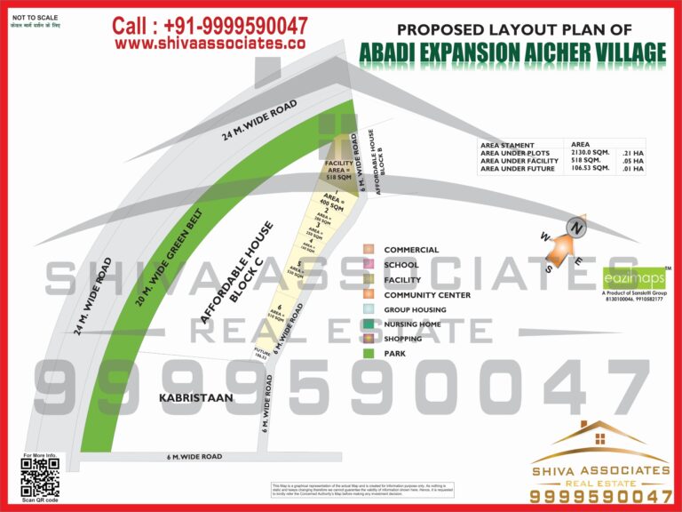 Map of Residentials and Industrials Plots in aicher Greater Noida