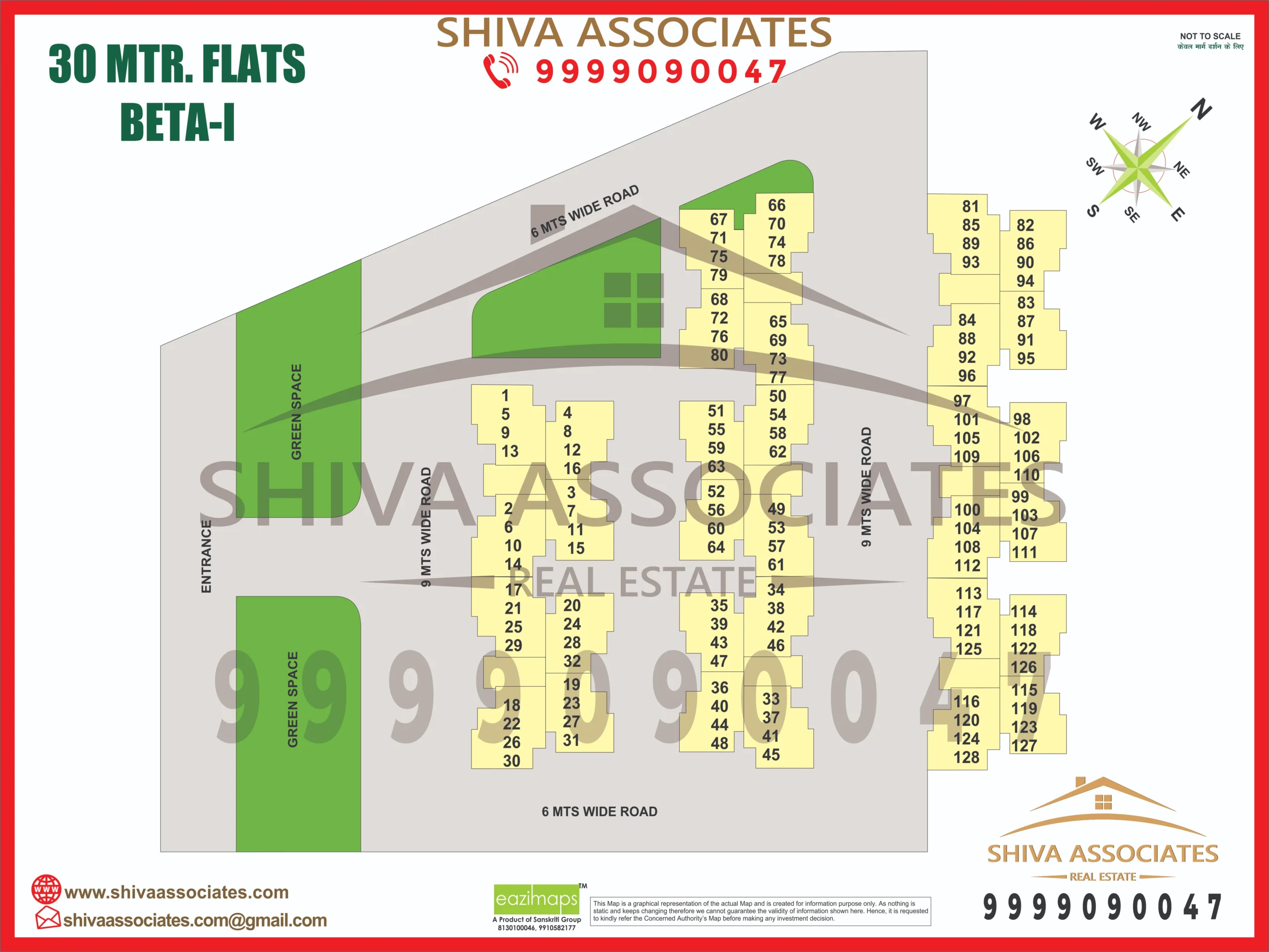 Map of Residentials and Industrials Plots in BETA Greater Noida