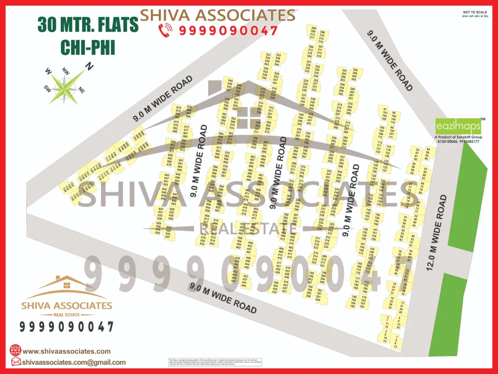 Map of Residentials and Industrials Plots in VILLAGE RAMPUR Greater Noida