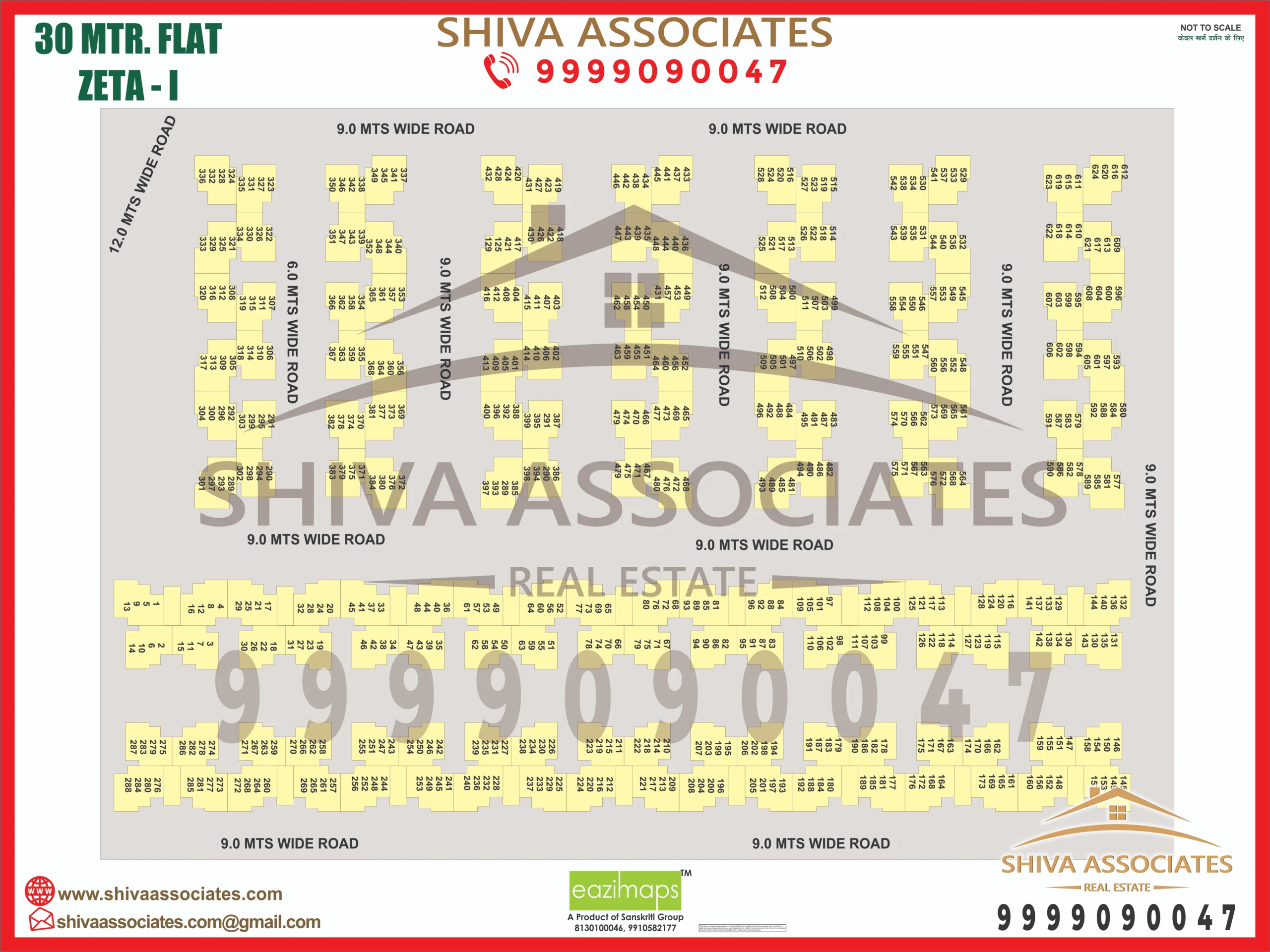 Map of Residentials and Industrials Plots in VILLAGE ZETA Greater Noida