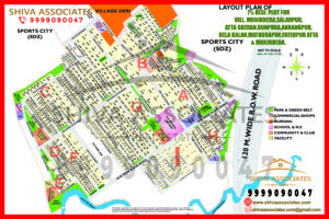 Map of 7% residentials plots in village