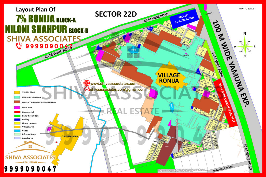 Map of 7% residentials plots in village NIloni shahpur