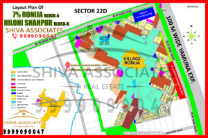 Map of 7% residentials plots in village NIloni shahpur