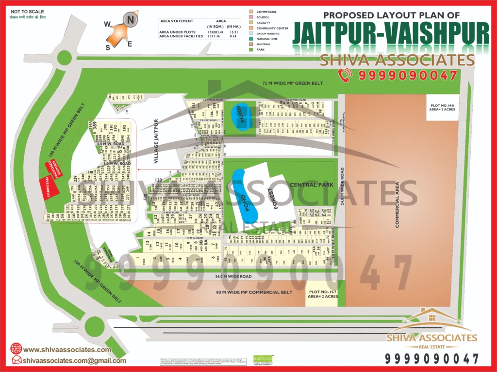 Map of Residentials and Industrials Plots in JAITPUR VAISHPUR Greater Noida