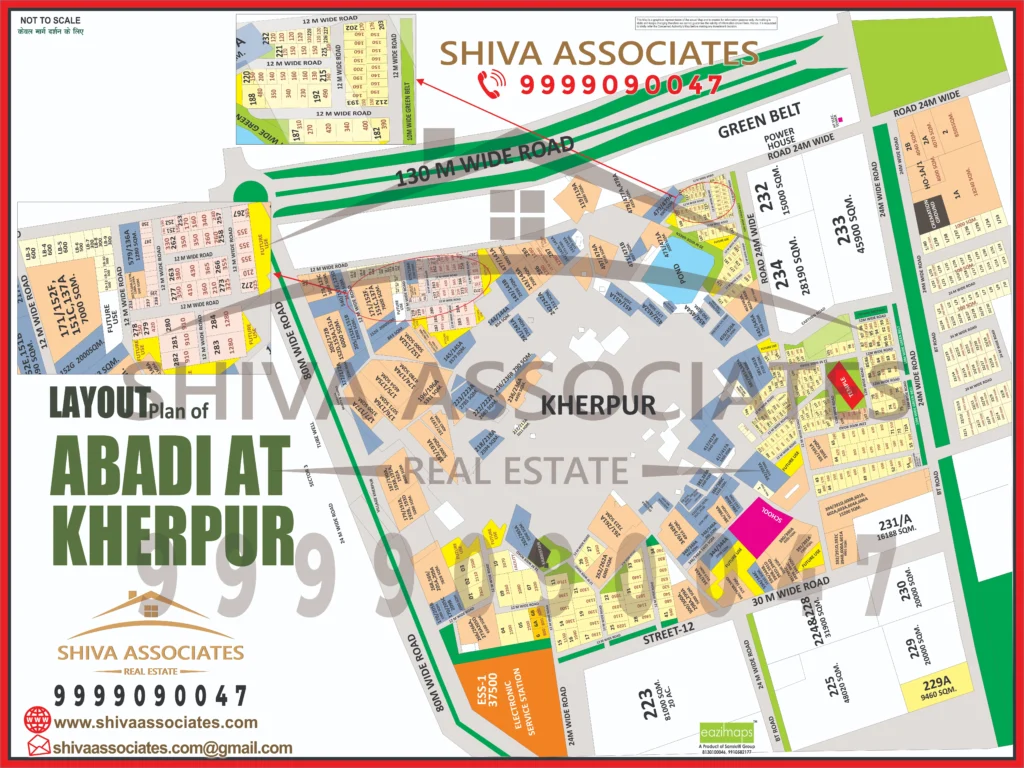 Map of Residentials and Industrials Plots in VILLAGE KHERPUR Greater Noida