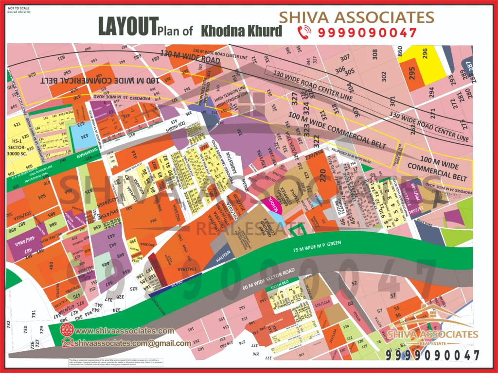 Map of Residentials and Industrials Plots in VILLAGE KHODNA KHURD Greater Noida