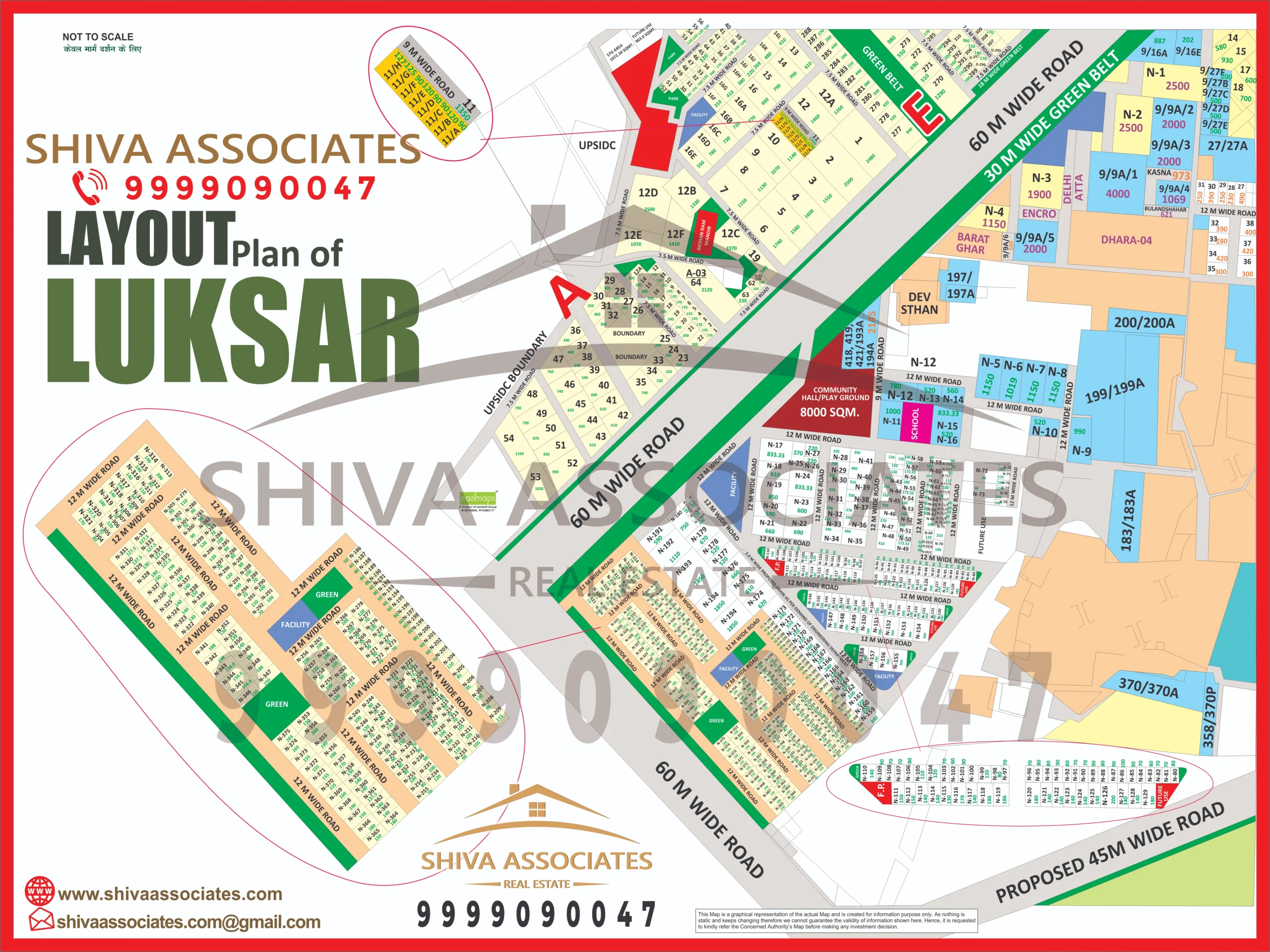 Map of Residentials and Industrials Plots in LUKSAR Greater Noida