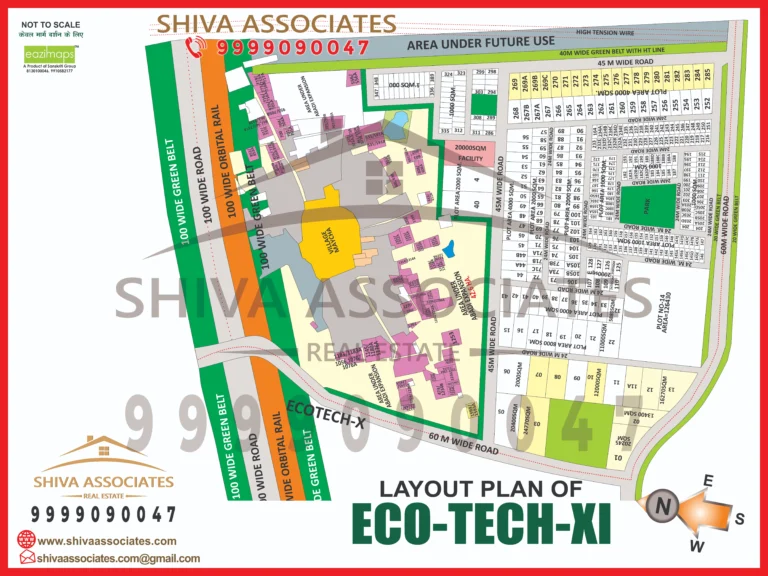 Map of Residentials and Industrials Plots in Sector ECOTECH Greater Noida