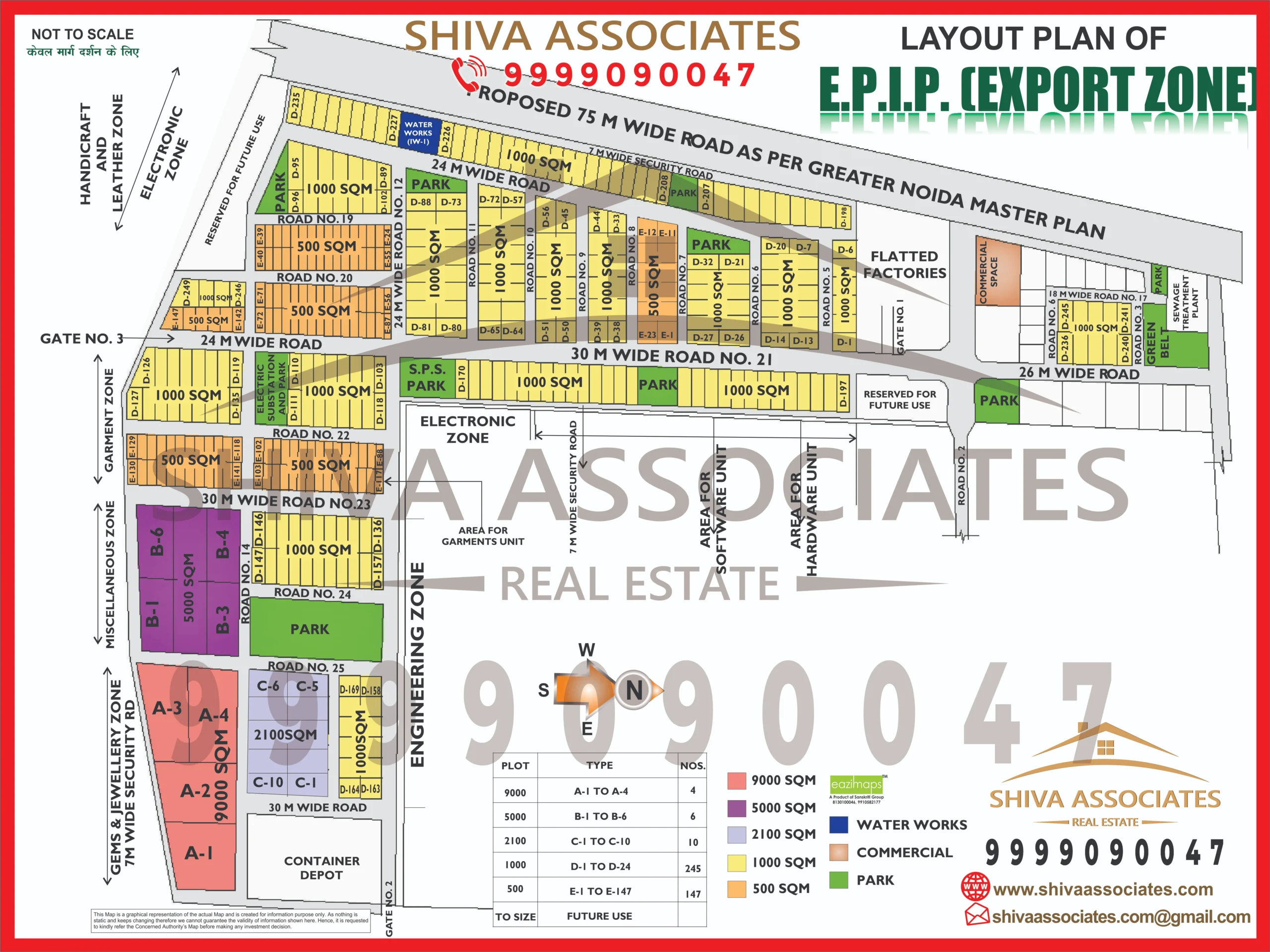 Map of Residentials and Industrials Plots in EXPORT ZONE Greater Noida