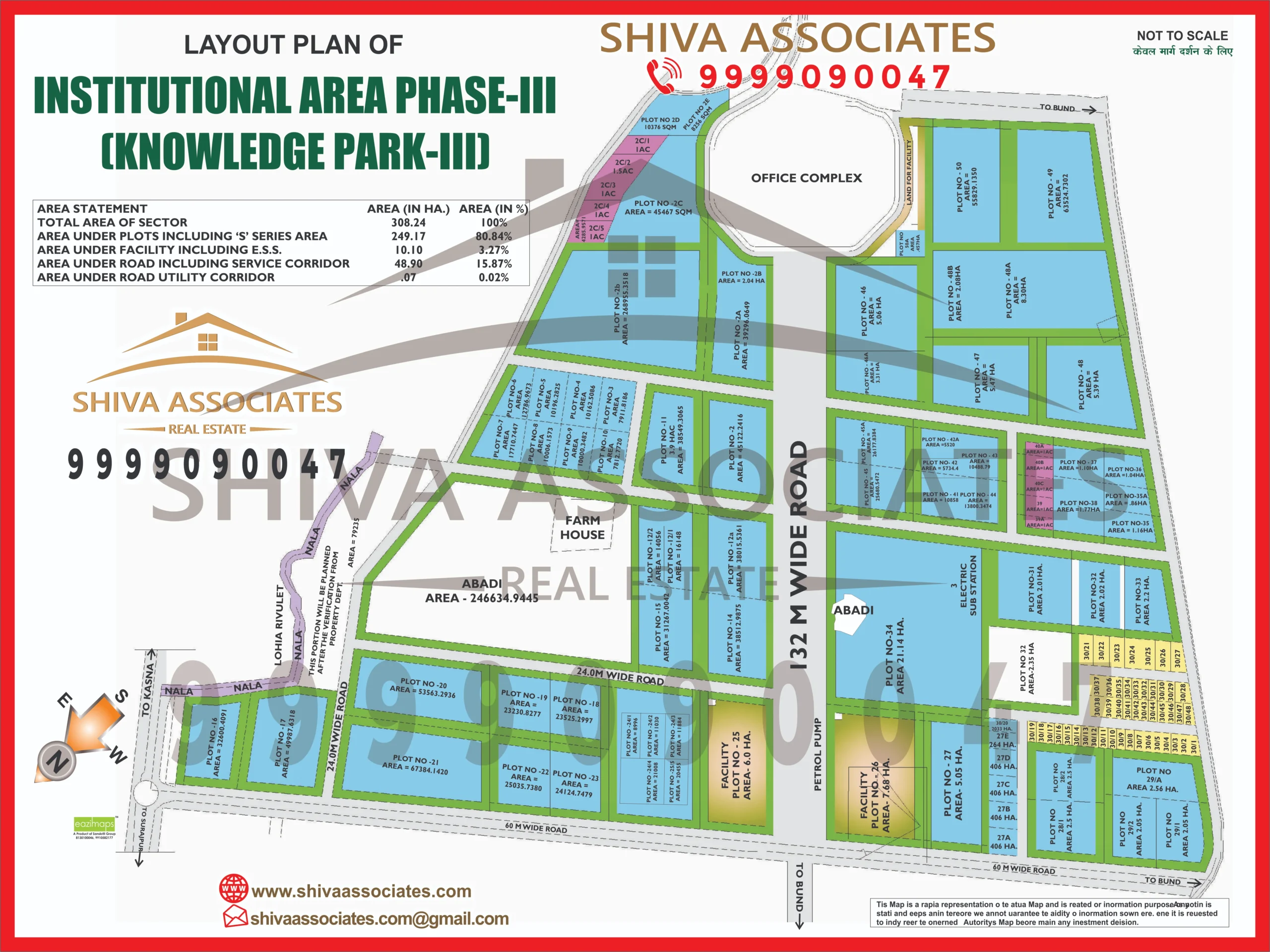 Map of Residentials and Industrials Plots in Sector KP Greater Noida